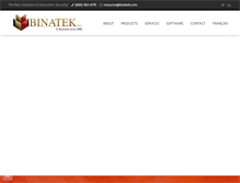 Tablet Screenshot of binatek.com